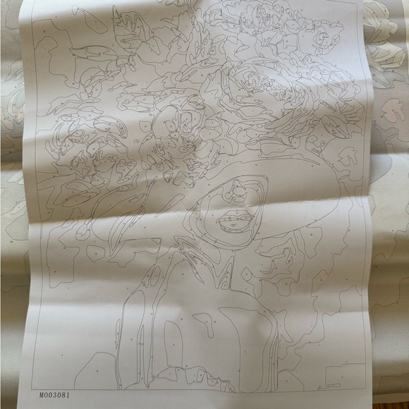 Paint By Number Floral Hat Lady Canvas Art with Frame - 16”x20” - Picture 8 of 10